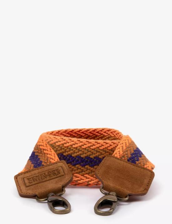  PENELOPE CHILVERS 와이드 벨트 페넬로페 칠버스 셰브론 백 스트랩 오렌지