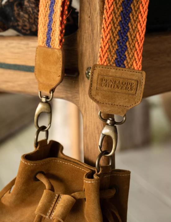  PENELOPE CHILVERS 와이드 벨트 페넬로페 칠버스 셰브론 백 스트랩 오렌지 - OTHER BRANDS