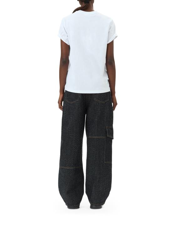 25SS 가니 반팔 티셔츠 T4060151 BRIGHT WHITE DOM - GANNI