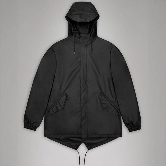  레인스 자켓 피쉬테일 재킷 블랙 - RAINS