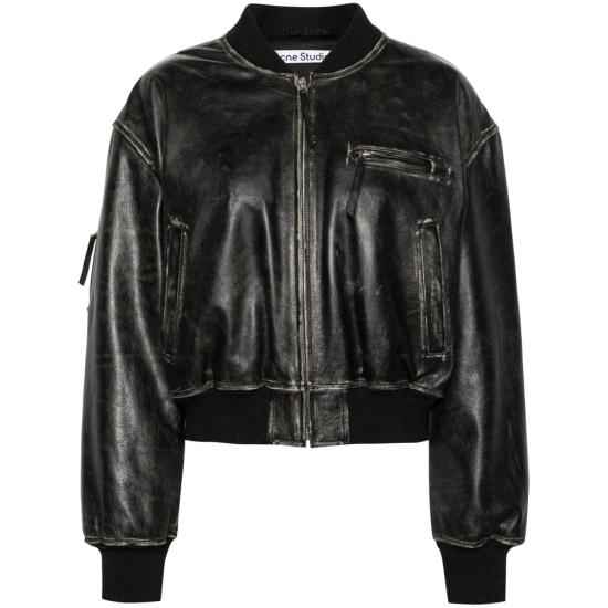 25SS 아크네 스튜디오 가죽 자켓 A70171 VIBLK BLACK