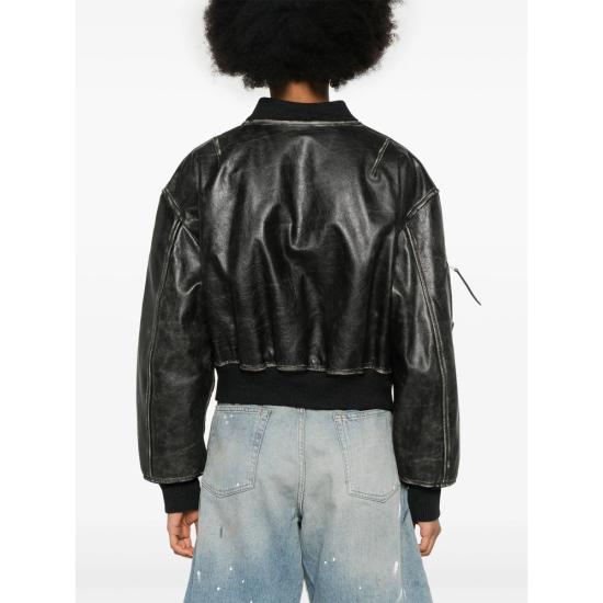 25SS 아크네 스튜디오 가죽 자켓 A70171 VIBLK BLACK - ACNE STUDIOS