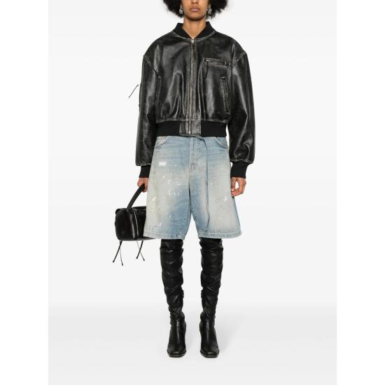 25SS 아크네 스튜디오 가죽 자켓 A70171 VIBLK BLACK - ACNE STUDIOS