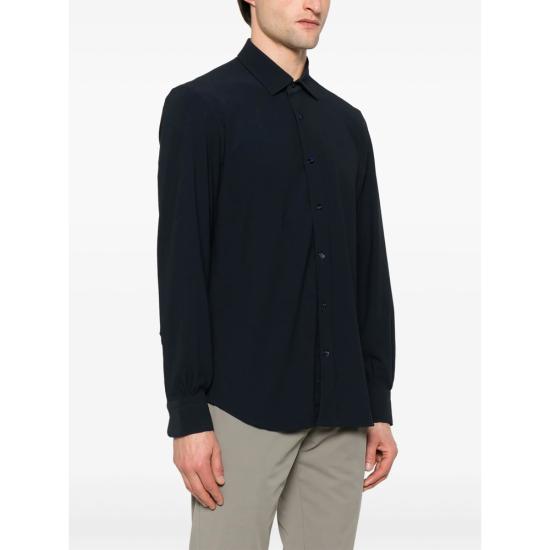 25SS 마짜렐리 긴팔 셔츠 WAVE 6 23 BLUE - MAZZARELLI