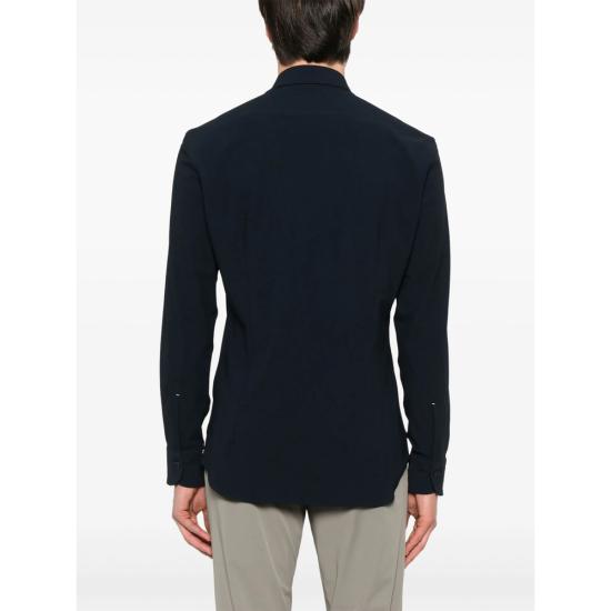 25SS 마짜렐리 긴팔 셔츠 WAVE 6 23 BLUE - MAZZARELLI