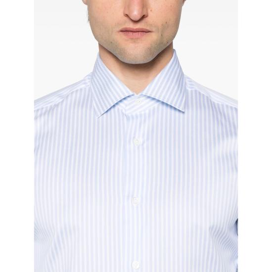 25SS 마짜렐리 긴팔 셔츠 B145 14 4013 BLUE WHITE - MAZZARELLI