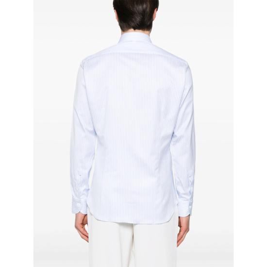 25SS 마짜렐리 긴팔 셔츠 B145 14 4013 BLUE WHITE - MAZZARELLI