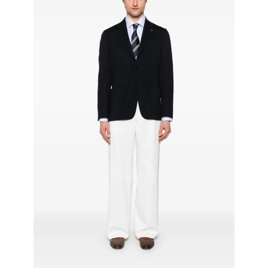 25SS 마짜렐리 긴팔 셔츠 B145 14 4013 BLUE WHITE - MAZZARELLI