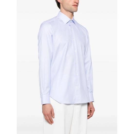 25SS 마짜렐리 긴팔 셔츠 B145 12 4013 BLUE - MAZZARELLI