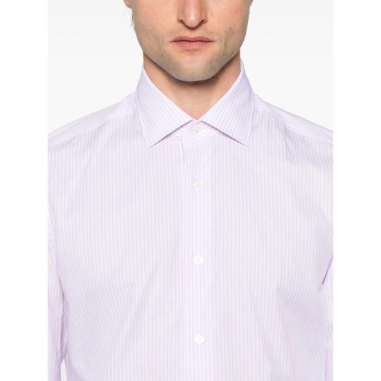 25SS 마짜렐리 긴팔 셔츠 B130 6 4013 PINK WHITE - MAZZARELLI