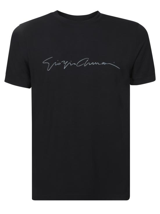 25SS 조르지오 아르마니 반팔 티셔츠 6GST56 SJP4Z UC99 Black