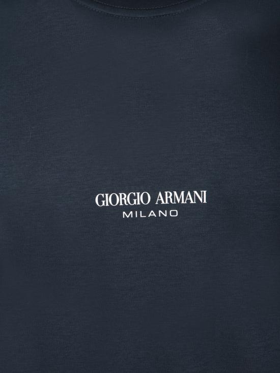 26SS 조르지오 아르마니 반팔 티셔츠 GM001085 TE10629 UB100 Blue - GIORGIO ARMANI