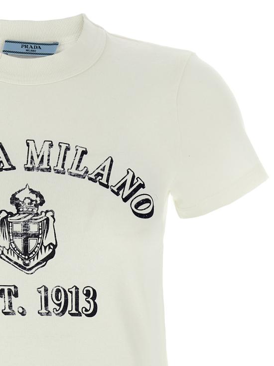 25FW 프라다 반팔 티셔츠 3557BSOOO16XQF0009 White - PRADA