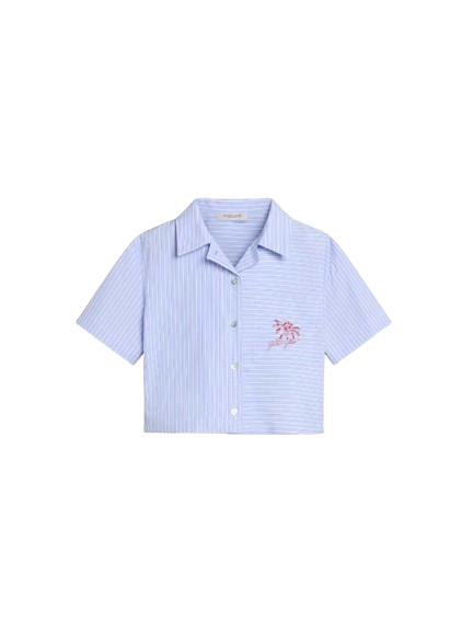 25SS [키즈] 골든구스 셔츠 GKP01767 P001929 50900 Blue