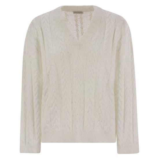 25SS 브루넬로 쿠치넬리 스웨터 MDV798102 WHITE