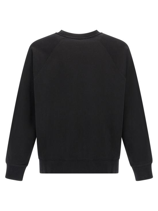25SS 메종키츠네 자수 오버사이즈 래글런 스웨트셔츠  OM00309KM0001P199 Black - MAISON KITSUNE