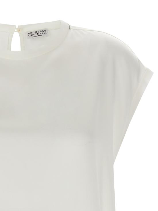 25SS 브루넬로 쿠치넬리 블라우스 M0C59EH500C600 White - BRUNELLO CUCINELLI