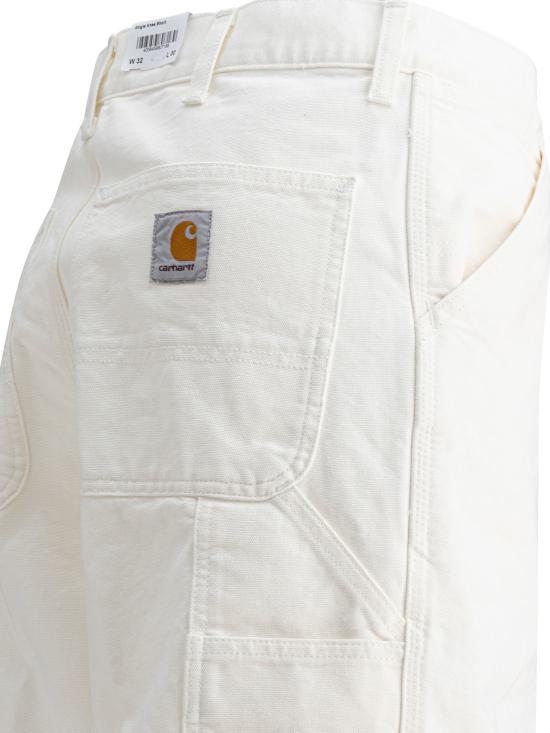  칼하트 WIP 싱글 니 쇼츠 I027942D6 02 White - CARHARTT WIP
