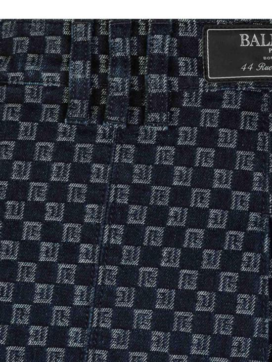  발망 미디 스커트 BF0LB902DD80SHZ Black - BALMAIN