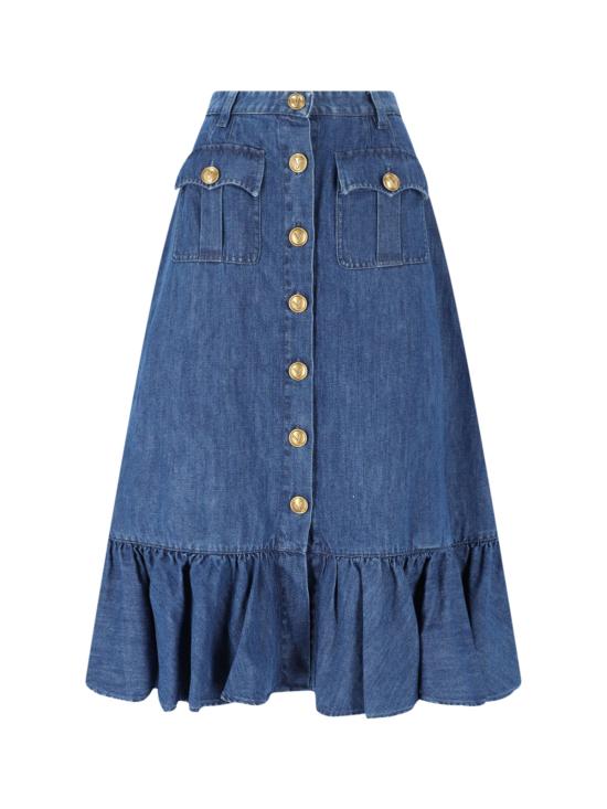 25SS 발렌티노 가라바니 미디 스커트 6B3DD18L94C 558 Blue