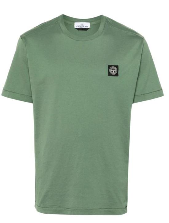 25SS 스톤 아일랜드 반팔 티셔츠 K1S152100039S0013V0055 SAGE GREEN DOM - STONE ISLAND