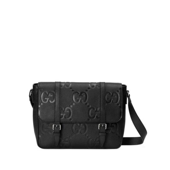 25FW 구찌 GG 점보 미디움 메신저백 760234AABY01000 BLACK DOM