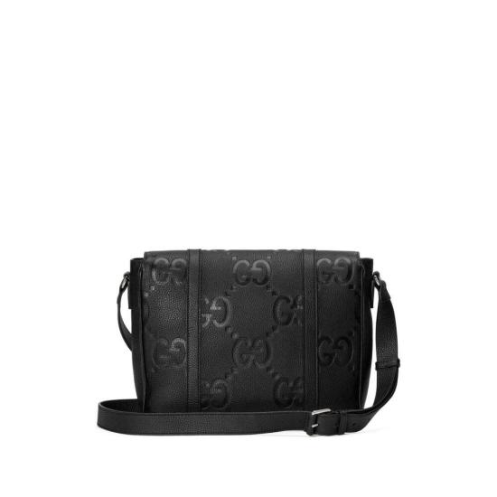 25FW 구찌 GG 점보 미디움 메신저백 760234AABY01000 BLACK DOM - GUCCI