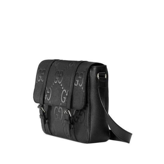 25FW 구찌 GG 점보 미디움 메신저백 760234AABY01000 BLACK DOM - GUCCI