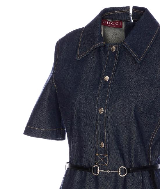 25SS 구찌 미디 원피스 819818 XDC9E4100 Blue - GUCCI