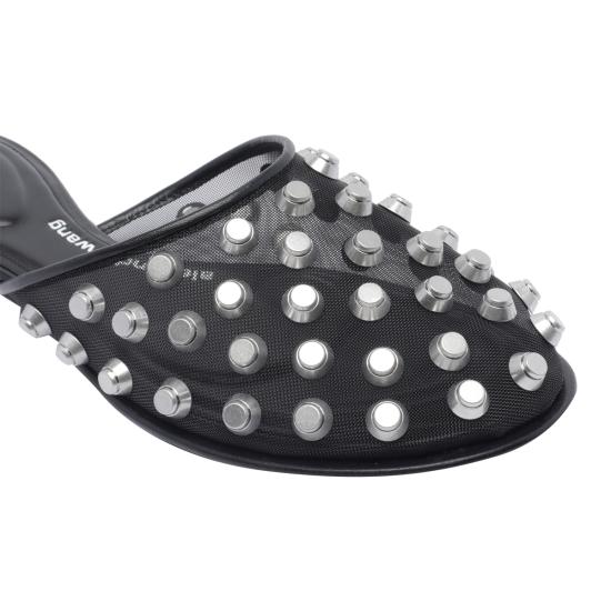 25SS 알렉산더 왕 뮬/슬리퍼 30225M006 001 Black - ALEXANDER WANG
