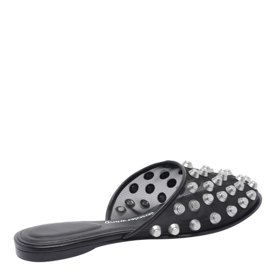 25SS 알렉산더 왕 뮬/슬리퍼 30225M006 001 Black - ALEXANDER WANG