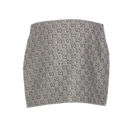 25SS 구찌 미디 스커트 808246 ZARWY1018 Grey - GUCCI