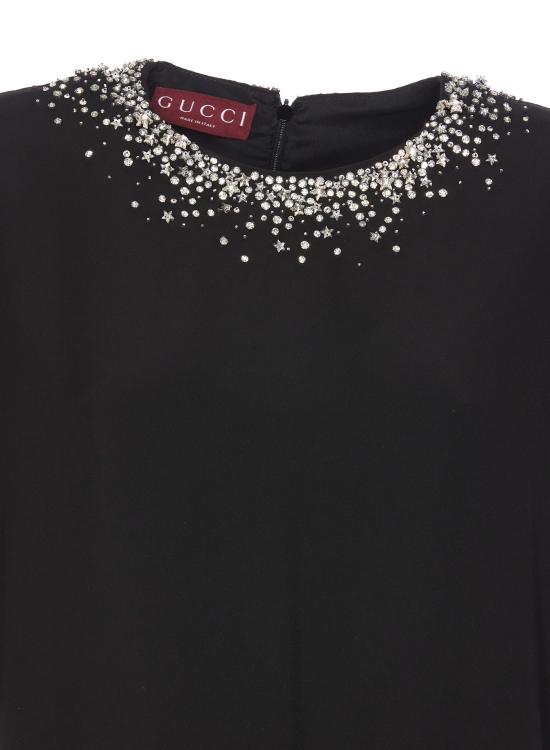 25SS 구찌 미디 원피스 811661 ZAQ1L1000 Black - GUCCI