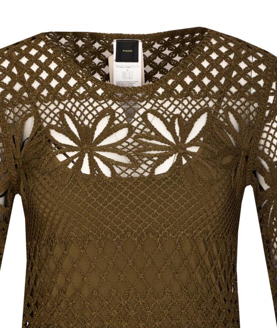 25SS 핑코 미디 원피스 104731 A2FFX26 Green - PINKO