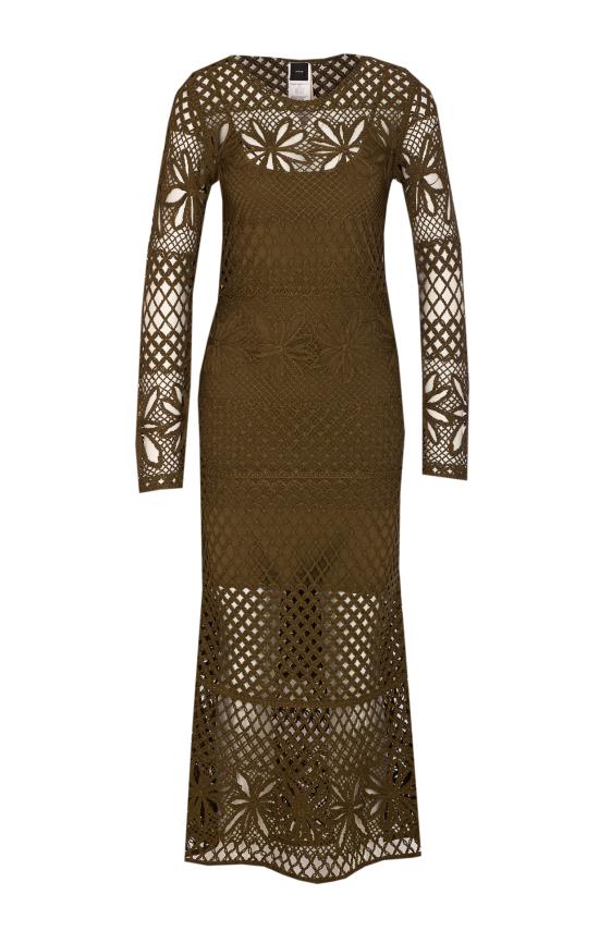 25SS 핑코 미디 원피스 104731 A2FFX26 Green