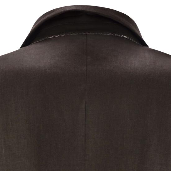 25SS 브루넬로 쿠치넬리 폴리쉬드 린넨 트윌 모닐리 블레이저 ML1427261 BROWN - BRUNELLO CUCINELLI