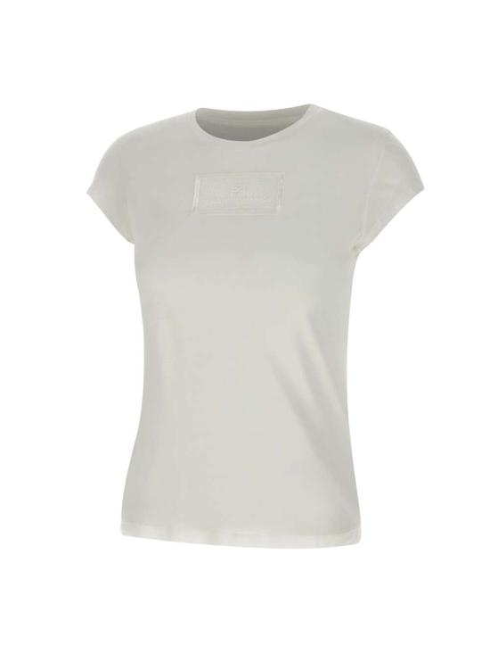 25SS 엘리자베타프랜치 반팔 티셔츠 MA00451E2 270 White - ELISABETTA FRANCHI