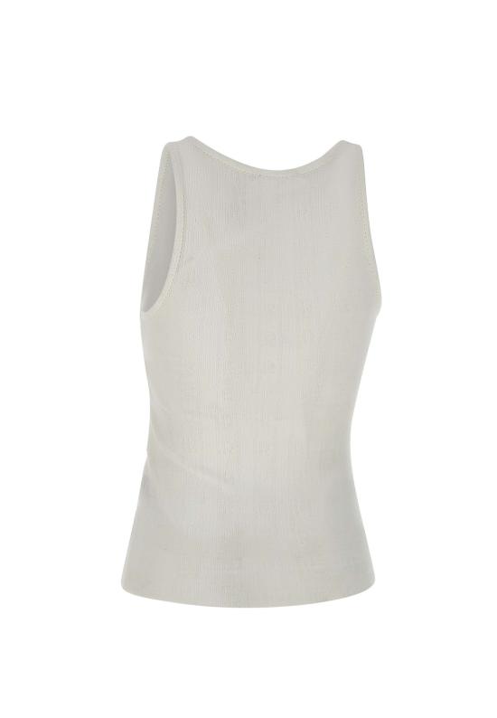 25SS 파코라반 민소매 티셔츠 25PJTE168CO0557 P100 White - PACO RABANNE