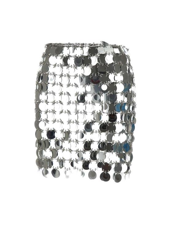 24FW 파코라반 숏 스커트 19EIJU010PS0133 P040 Silver - PACO RABANNE
