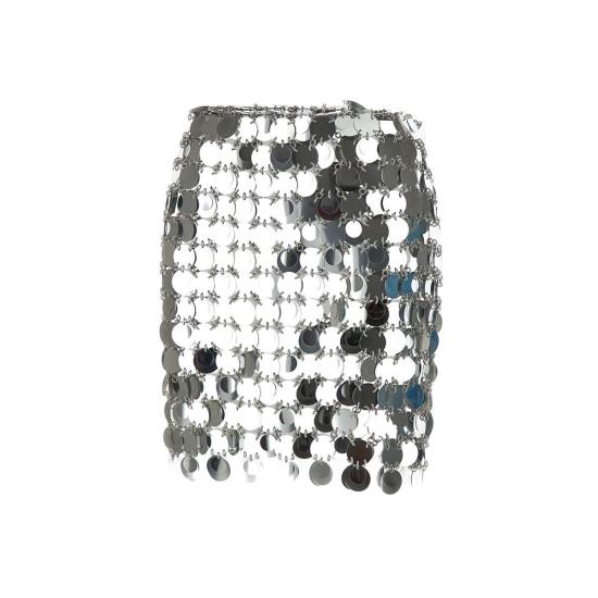24FW 파코라반 숏 스커트 19EIJU010PS0133 P040 Silver - PACO RABANNE