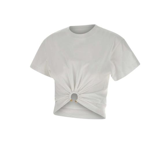 25SS 파코라반 반팔 티셔츠 23AJTO539CO0485 P109 White - PACO RABANNE