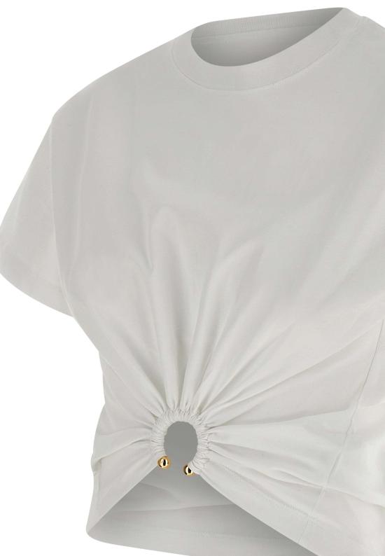 25SS 파코라반 반팔 티셔츠 23AJTO539CO0485 P109 White - PACO RABANNE