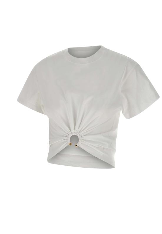 25SS 파코라반 반팔 티셔츠 23AJTO539CO0485 P109 White