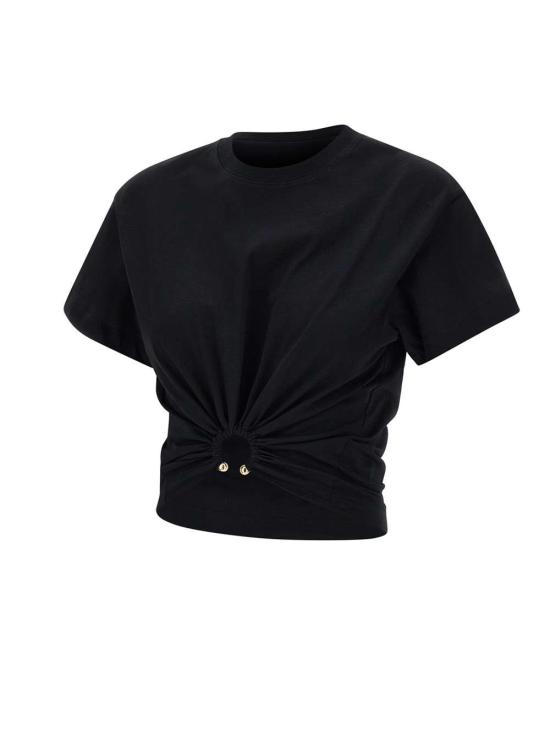 24FW 파코라반 반팔 티셔츠 23AJTO539CO0485 P001 Black - PACO RABANNE