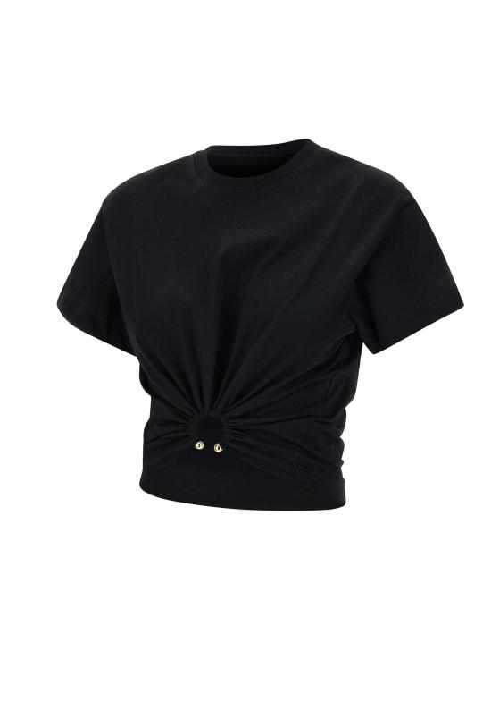 24FW 파코라반 반팔 티셔츠 23AJTO539CO0485 P001 Black