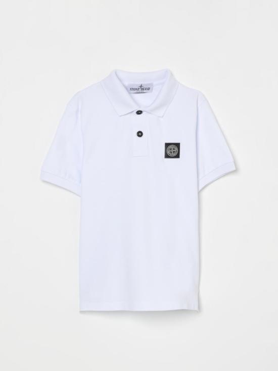 25SS [키즈] 스톤 아일랜드 폴로 셔츠 2200002S0018 V1001 White