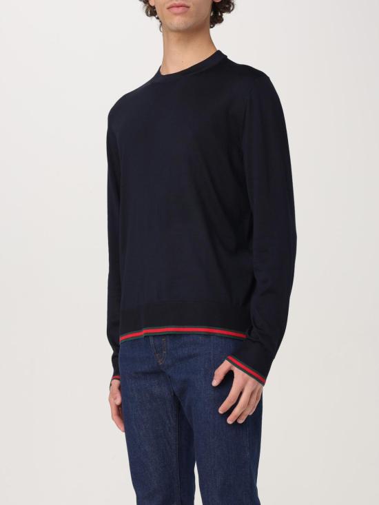 25FW 구찌 GG 로고 울 자카드 니트 814531XKEJ1 4060 Blue - GUCCI