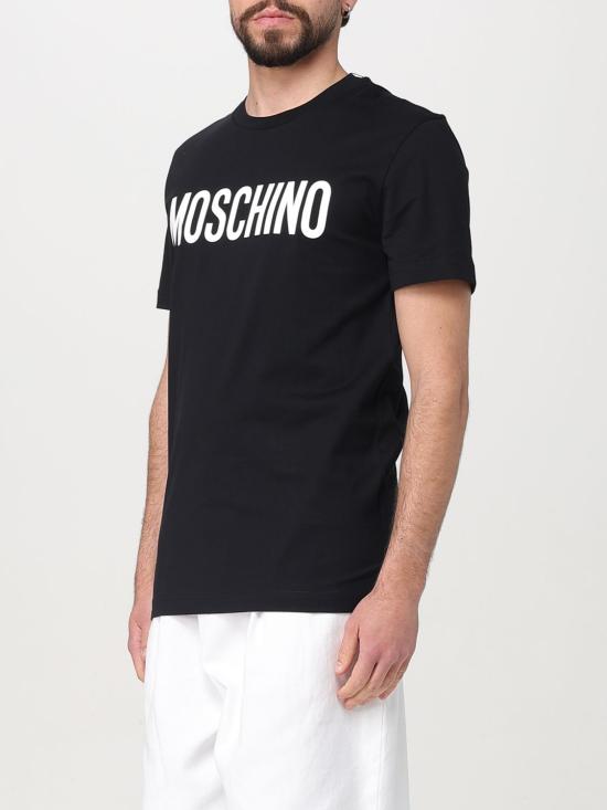 25FW 모스키노 반팔 티셔츠 07200241 1555 Black - MOSCHINO