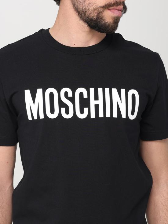 25FW 모스키노 반팔 티셔츠 07200241 1555 Black - MOSCHINO