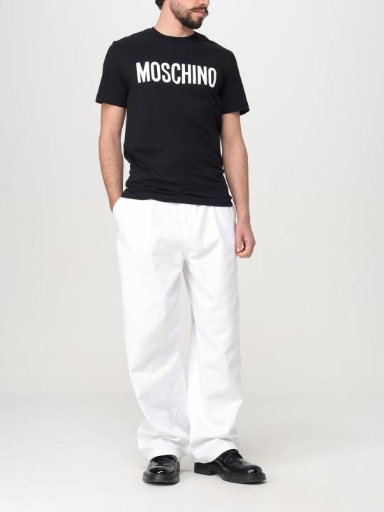 25FW 모스키노 반팔 티셔츠 07200241 1555 Black - MOSCHINO